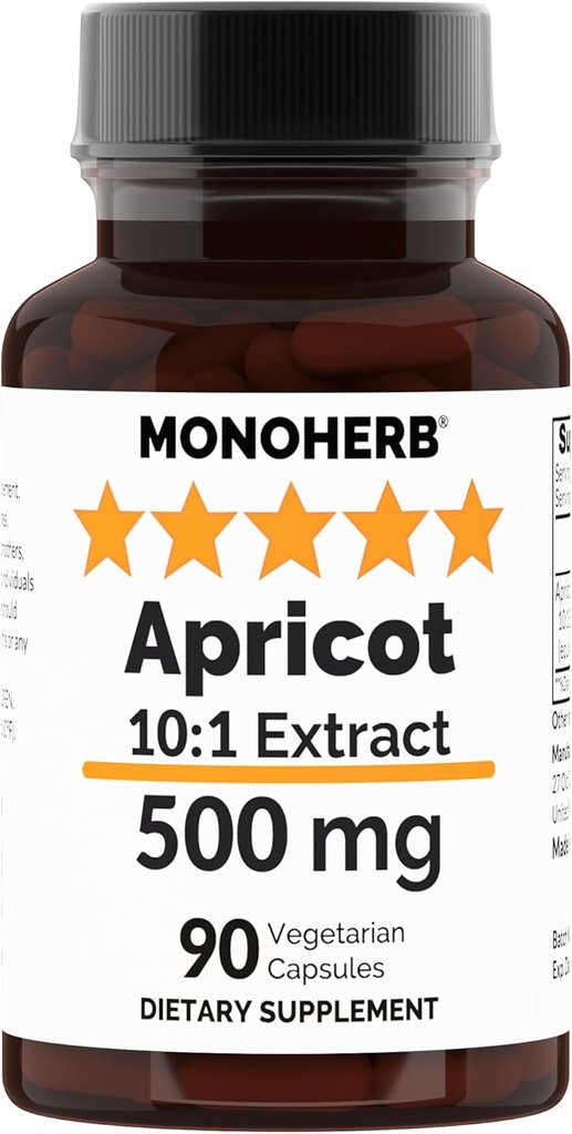 MONOHERB Apricot Extract 500 mg - 90 vegetarijanskih kapsul