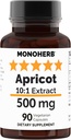 Екстракт от кайсии MONOHERB 500 mg - 90 Вегетариански капсули