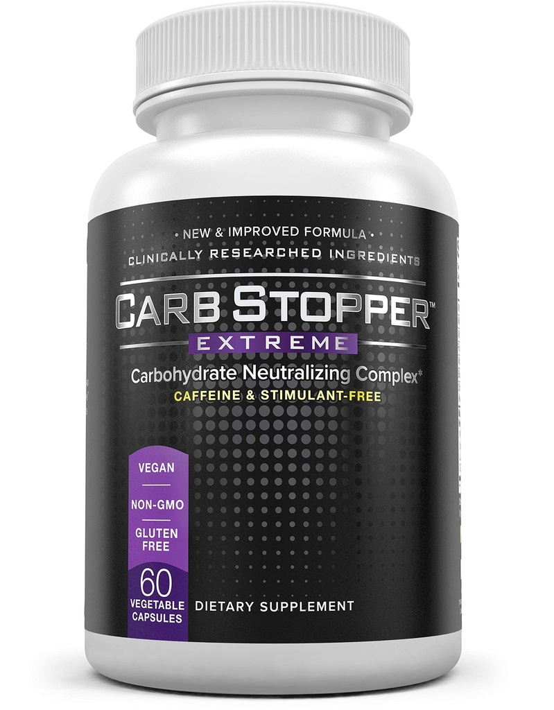 Maximum Strength, Natural Carbohydrate and Starch Neutralizer | Keto Diet Cheat Supplement to Intercept Carbs with White Kidney Bean Extract, 60 Capsules