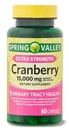 Spring Valley Ultra Triple Strength Cranberry Dietary Supplement, 15,000 mg, 60 Count + Daily Supplement Tracker Sticker