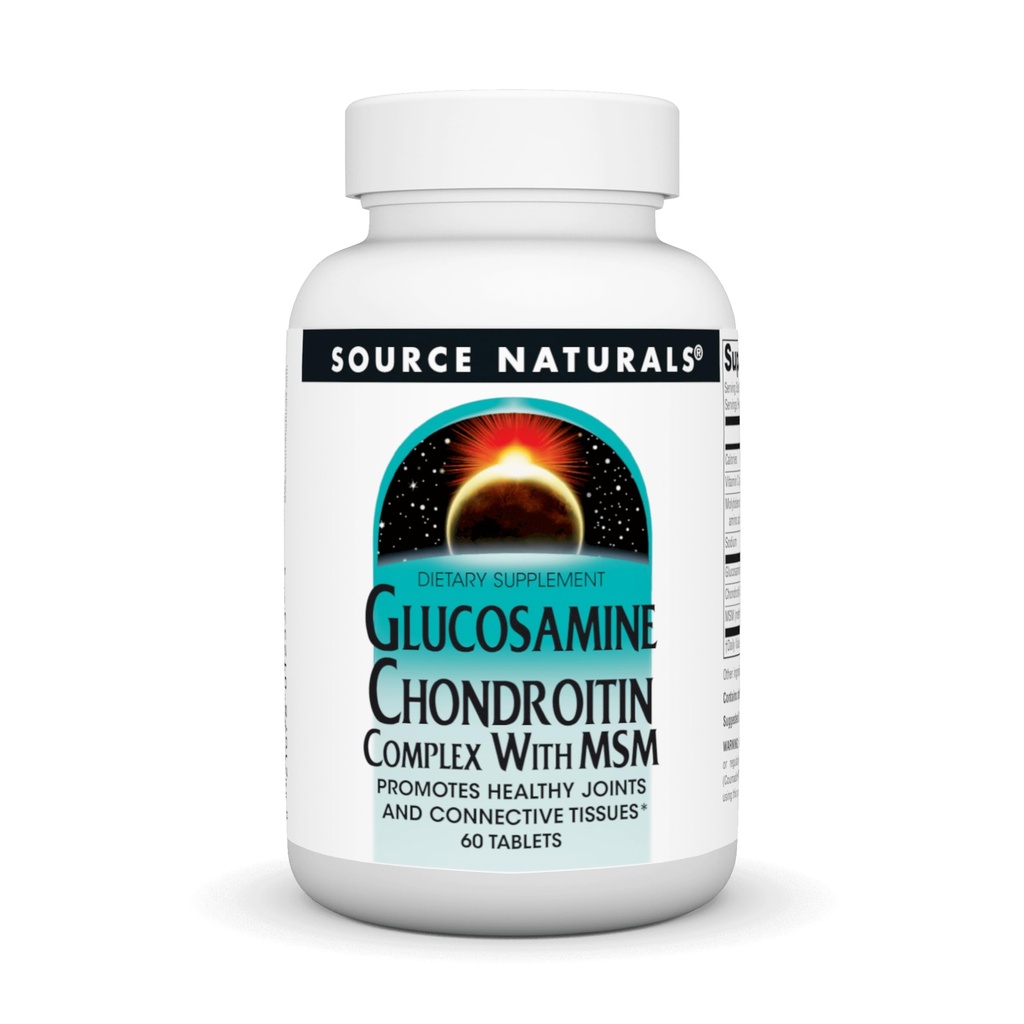 Source Naturals Glucosamine Chondroitin Complex with MSM, 60 Tablets