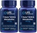 Life Extension 7-Keto DHEA Metabolite – Crank Up Your Fat-Burning Furnace – Non-GMO-– Gluten-Free-– 100 Mg-– 60 Vegetarian Capsules,(Pack of 2)