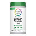 Rainbow Light Lithium Orotate 5 mg Supplement | 120 Vegan Capsules | Bioavailable Trace Element | Non-GMO and Gluten Free