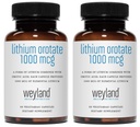 Lithium Orotate - 1000 mcg of Elemental Lithium, 60 Vegetarian Capsules (Pack of 2)