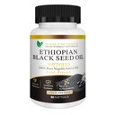 Purely Nutrient Ethiopian Black Seed Oil ，5% Thymoquinone， Vegan Non-GMO Nigella Sativa, 90 Softgels.