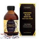 Organic Black Seed Oil 8.4 Fl Oz – 100% Turkish Cold-Pressed Nigella Sativa with 3X Thymoquinone – Pure Cumin Extract in Amber Glass Bottle for Immune, Hair, Skin & Overall Wellness
