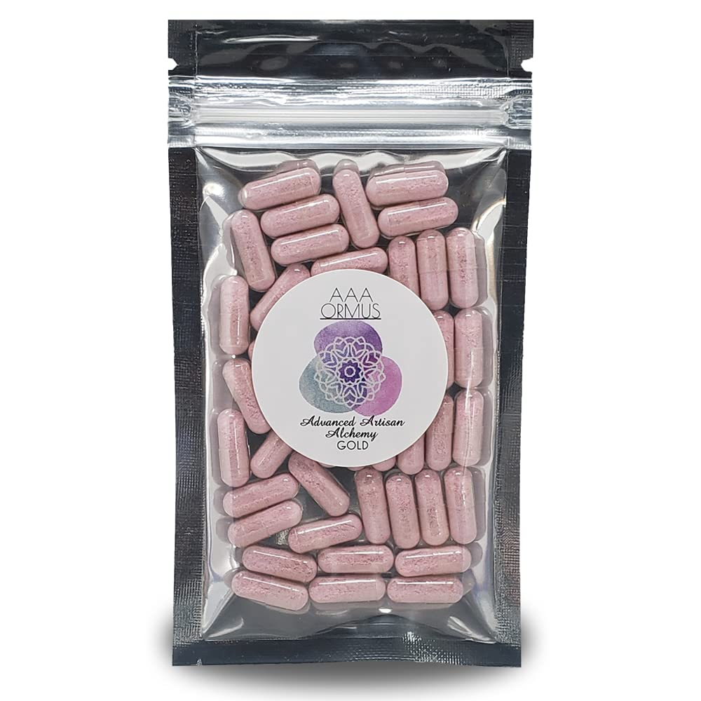 ORMUS Gold - Colloidal Gold Capsules Vegan - Monoatomic Gold Ormus - The Philosopher's Stone - 45 Count Bag