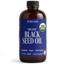 PureGood Organic Black Seed Oil Liquid (8oz) Quality Antioxidant Black Seed Supplement, Non- GMO Vegan & Gluten Free Cumin Oil for Hair Growth, Digestion, Joints & Skin