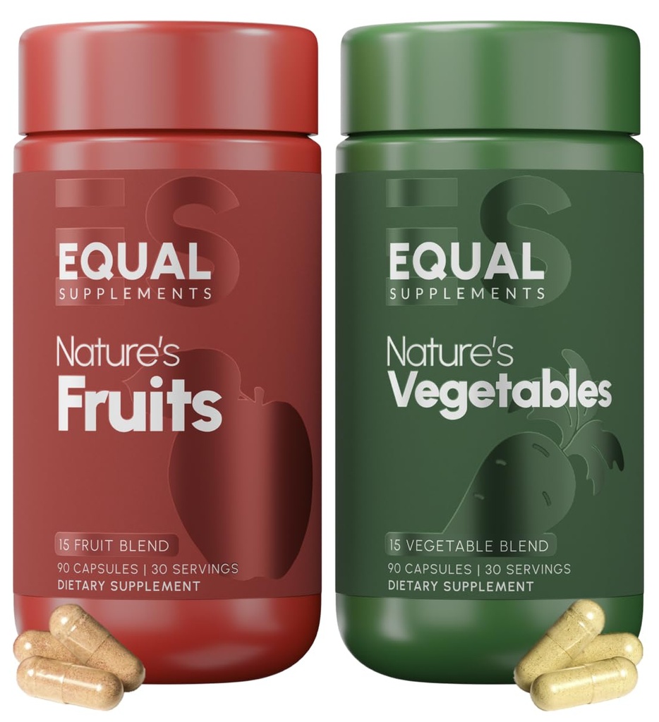 Fruits and Vegetables Supplements | GMP Certified-Manufactured in US, 1 Month Supply | Balance with Fruit and Veggies Supplement of Nature | Fruit and Vegetable Capsules for Adults