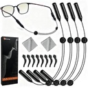 Yeahxing Glasses Strap for Ray-Ban Meta - 4 Pack 16Inch Eye Glasses String Straps with Retainer Ear Cushion, Eyewear Retainer, No Tail Anti Slip Sunglasses String Eyeglass Strap for Men Women
