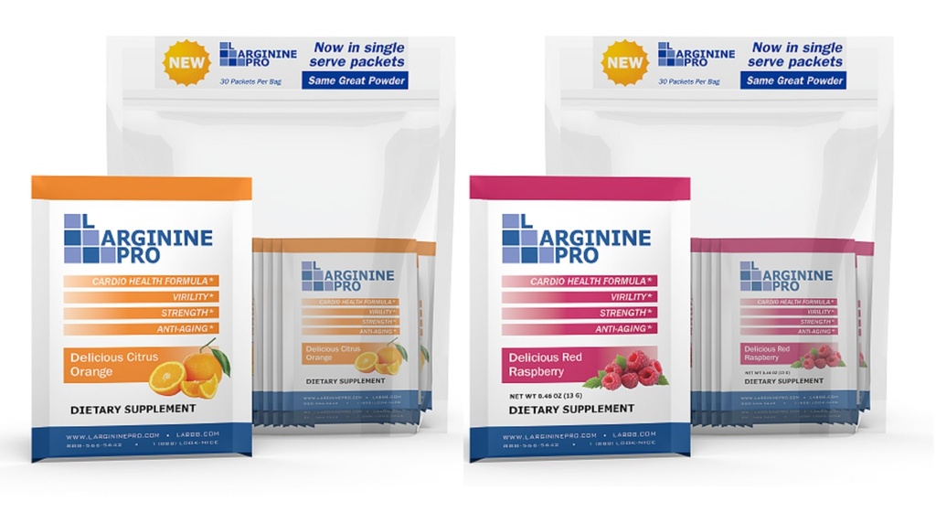 2-Pack of 30 Single Serve Packs (60 Packets in Total) Orange & Raspberry That are Great Tasting! | Blood Flow | Pre-Workout Drink | with Vitamins C, B6, B12, K & More