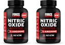 Force Factor Nitric Oxide Booster,Fast-Acting Formula with L-Arginine,Boosts Nitric Oxide Levels,Maximize Muscle Pumps,Enhance Endurance,Improve Circulation,120 Capsules,(Pack of 2)