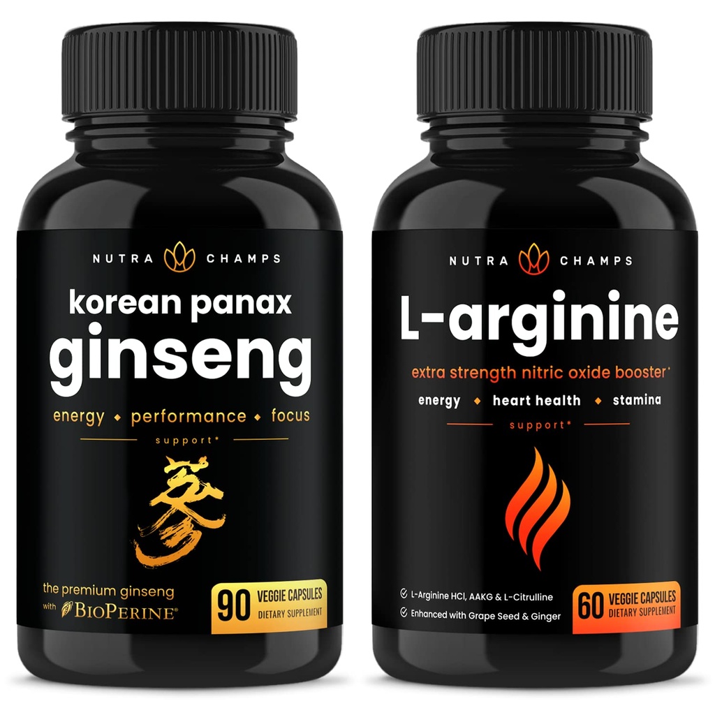 NutraChamps Ginseng Gold Series and L-Arginine Bundle