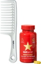 Hairtamine Advanced Vegan Biotin Addition Pack ® 124; Plaukų, odos ir nagų vitaminai su Švelnus Detangling Comb to skatinti augimą ir storis