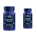 Life Extension Black Cumin Seed Oil 500 mg Immune & Inflammatory Support & N-Acetyl-L-Cysteine 600 mg Antioxidant 60 Capsules