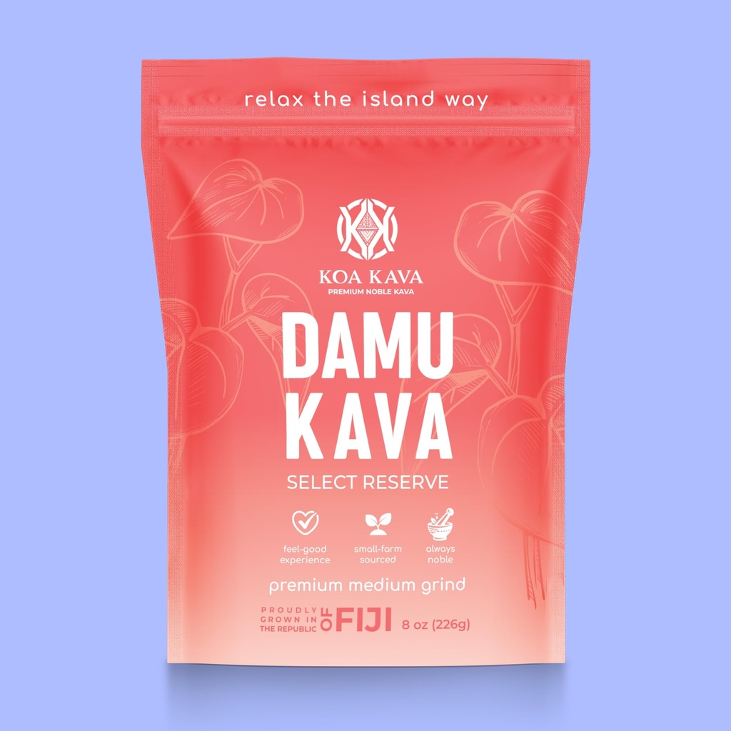 Koa Kava Damu Kava Powder – Premium Fijian Damu Noble Root, Strong, Heady 8 oz. (226g)