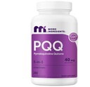 Micro Ingredients PQQ 40 mg Per Serving, 240 Vegetarian Capsules | 3-in-1 Pyrroloquinoline Quinone with CoQ10 & NAD+ | Non-GMO, Gluten Free