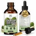 Soursop Liquid Drops 9-in-1 Botanical Blend with Sea Moss, Moringa, Turmeric, Oregano & Black Seed | Supports Overall Wellness | Vegan, Non-GMO | 2 fl oz
