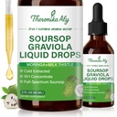 Soursop Bitters Liquid Drops 11-in-1 Herbal Blend with Soursop Extract, Sea Moss, Moringa, Turmeric, Black Cumin & Milk Thistle, Soursop Drops for Daily Wellness, 2 Fl Oz