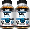 Kaya Naturals Omega 3 Supplement - Nature Made Omega 3 Fish Oil - 100% Pure Sea-Harvested Pelagic Fish Oil with No Fishy Aftertaste - 30 Count Softgels (Pack of 2)