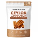 Primal Remedies Ceylon Cinnamon Capsules – 300 Softgels, Cinnamomum Verum Bark Extract, Plant Based Supplement, Clean Label Formula for Daily Wellness Routine (1)