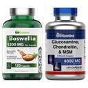 Boswellia Serrata 1200mg (120 Capsules) & Glucosamine, Chondroitin, MSM Complex 4000mg (240 Capsules)