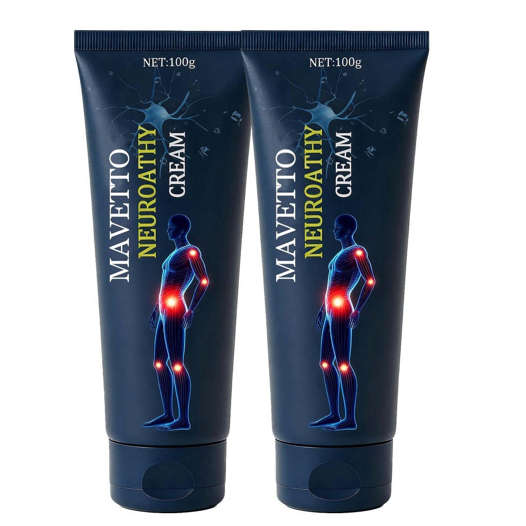 MAVETTO Neuropathy Relief Cream, Neurosoothe Formula Nerve Cream, Contains Capsaicin, Arnica, Menthol, MSM and Glucosamine, Improve Joint Discomfort, Increase Mobility (2pcs)