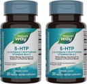 Nature's Way 5-HTP, L-5-Hydroxytryptofán, pomáha vytvoriť serotonín na podporu pozitívneho výhľadu*, vitamín B6, vitamín C, Griffonia Bean Extract, 30 tabliet (Backaging May Vary) - 2 balenie