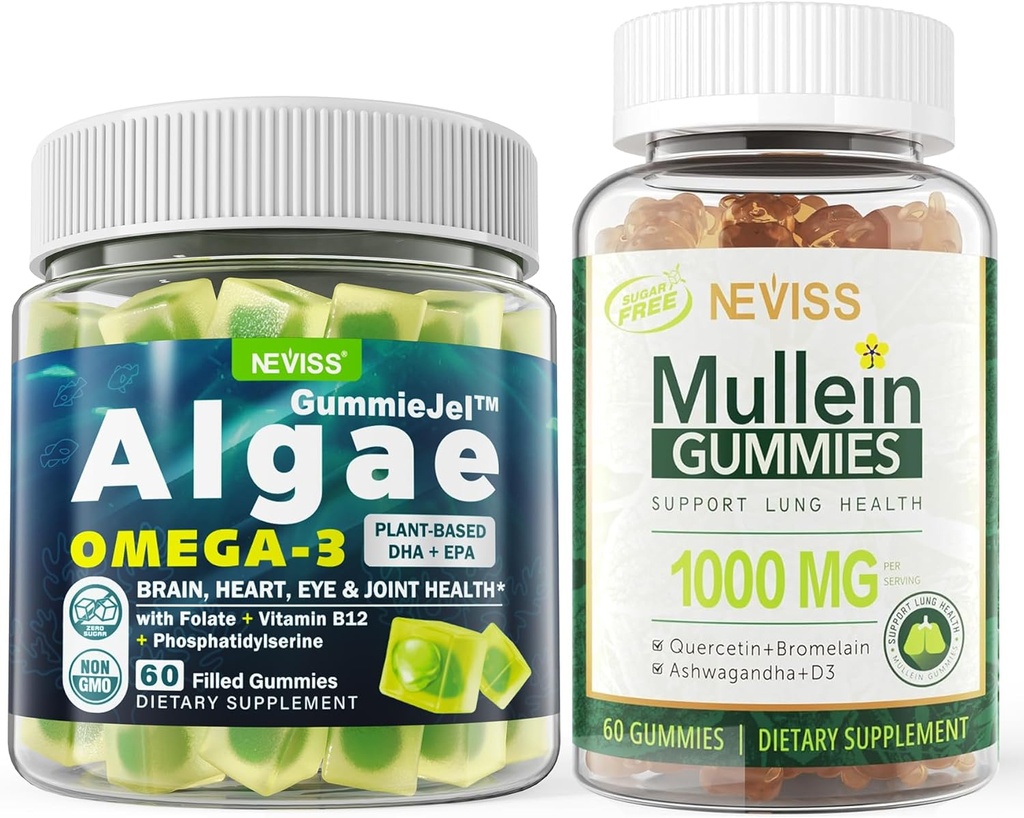 Vegan Omega 3 Gummies 1000mg + Mullein Gumies