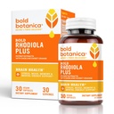 Bold Botanica Rhodiola Plus — Siberian Rhodiola Rosea Extract Supplement 8mg Rosavins, 4mg Salidroside — Premium Adaptogen Supplement for Stress, Memory, Focus, & Energy Support — 30 Vegan Capsules