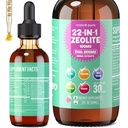 Zeolite Detox for Kids and Adults, Herbal Detox with 800mg DHA, 500mg Inulin, Probiotics & Vitamin B12, D3, C, B6, Cilantro Extract Cleanse to Support Brain, Immune, Gut, Energy, Berry Flavor, 60ML