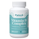 Pattern Wellness Vitamin B Complex Supplement - Comprehensive Blend of Essential B Vitamins - Supports Energy, Cognitive & Cellular Health - 3rd Party Lab Tested - 60 Capsules