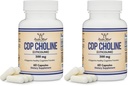 Double Wood Supplements CDP Choline (Citicoline) Supplement, Pharmaceutical Grade, Third Party Tested (60 Capsules 300mg) (Pack of 2)