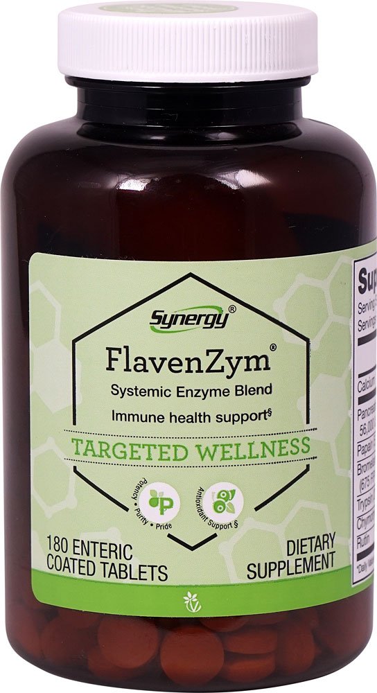 Vitacost FlavenZym Systemic Enzymes - 180 Enteric Coated Tablets