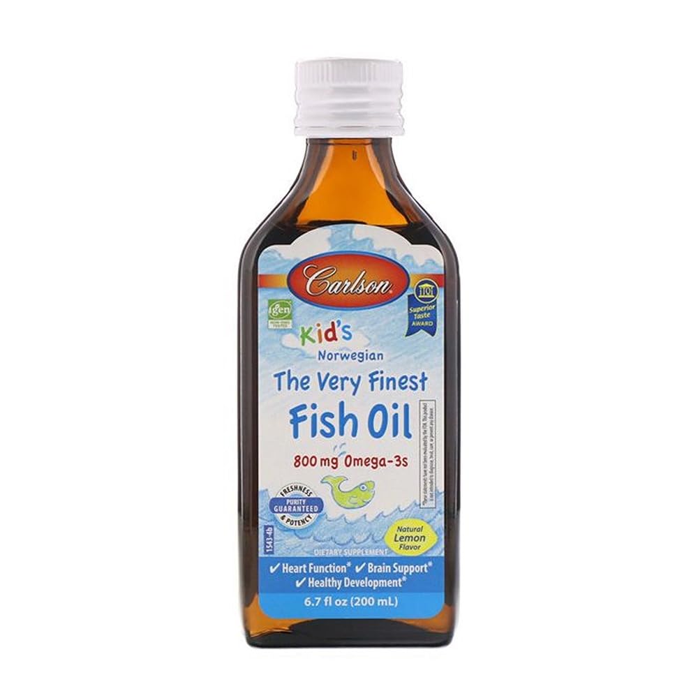 Carlson Kid's The Very Finest Fish Oil, Lemon, Norwegian, 800 mg Omega-3s, 200 mL