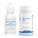Biotics Research Bio-D-Mulsion Forte Vitamin D3 for Bone, Immune & Heart Health + Bio-Multi Plus Multivitamin for Daily Nutritional Support – 1 fl oz & 90 Tablets