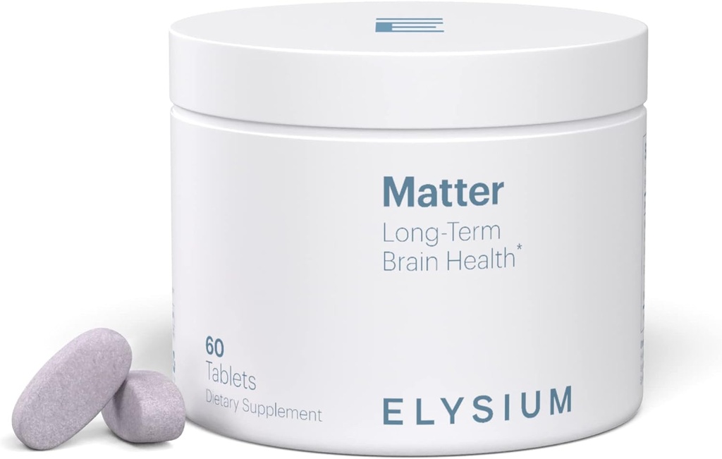 Elysium Matter - 30 Servings - Smadzeņu papildinājums atmiņai un fokusam Omega 3 papildinājums + DHA - Vitamīni smadzeņu veselības un atmiņas atbalstam
