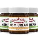 Grace Harbor MSM Cream – Variety 3 Pack – Daily Skin, Joint and Muscle Rub – Best Goat Milk Unscented Baby Lotion for Severly Dry Skin – Therapeutic Essential Oils and Fragrance Free – 4 oz