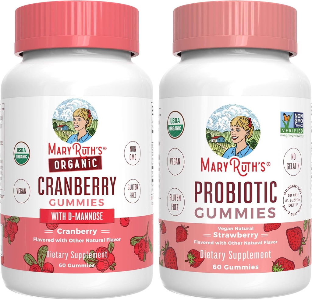 MaryRuth Orlandics Cranberry i Probètiques Gabyes (Mubre de la ciutat d'UDA), Neteja el projecte d' etiquetes Verificat® per a Urinary Tract i Gut Salut Vegan, no-GMO, No Glatiny
