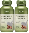 GNC Herbal Plus Cinnamon & Chromium Supplement, Vegetarian, Supports Glucose Utilization, 30 Servings (Pack of 2)
