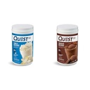 Quest Nutrition Vanilla Milkshake Protein Powder, 24g of Protein, 1g of Sugar, 1.6 Pound, 23 Servings & Chocolate Milkshake Protein Powder, 22g Protein, 2g Net Carbs, 1g Sugar, Low Carb