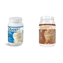 Quest Nutrition Vanilla Milkshake Protein Powder, 24g of Protein, 1g of Sugar, Low Carb, Gluten Free, 3 Pound, 43 Servings & Peanut Butter Protein Powder, 23g Protein, 1g Sugar, Low Carb, Gluten Free