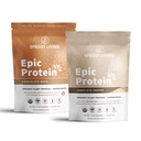 Sprout Living Epic Protein Bundle - Chocolate Maca & Complete Coffee (20g Organic Plant-Based Protein Powder, Vegan, Gluten Free, Superfoods) | 1lb, 12 Servings