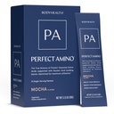 BodyHealth PerfectAmino Powder - BCAA and EAA Powder for Pre and Post Workout - Amino Acid Energy Drink for Men and Women to Support Lean Muscle and Recovery - Mocha - Stick Packs - 15 Servings