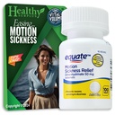 Healthy Surplus Equate Fast-Acting Motion Sickness 100 Tablets 50 mg Dimenhydrinate and Vital Volumes Tips Card Bundle