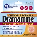Dramamine Motion Sickness Relief Chewable Tablets, Orange, 8 Count by Dramamine