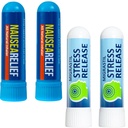 Basic Vigor Nausea Inhaler (2-Pack) and Stress Reslease Inhaler (2-Pack) Bundle. Made in The USA.