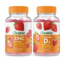 Lifeable Zinc 50mg + Vitamin D 5000 IU, Gummies Bundle - Great Tasting, Vitamin Supplement, Gluten Free, GMO Free, Chewable Gummy