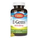 Carlson - E-Gems, 400 IU, Heart Health & Optimal Wellness, Antioxidant, 200 soft gels