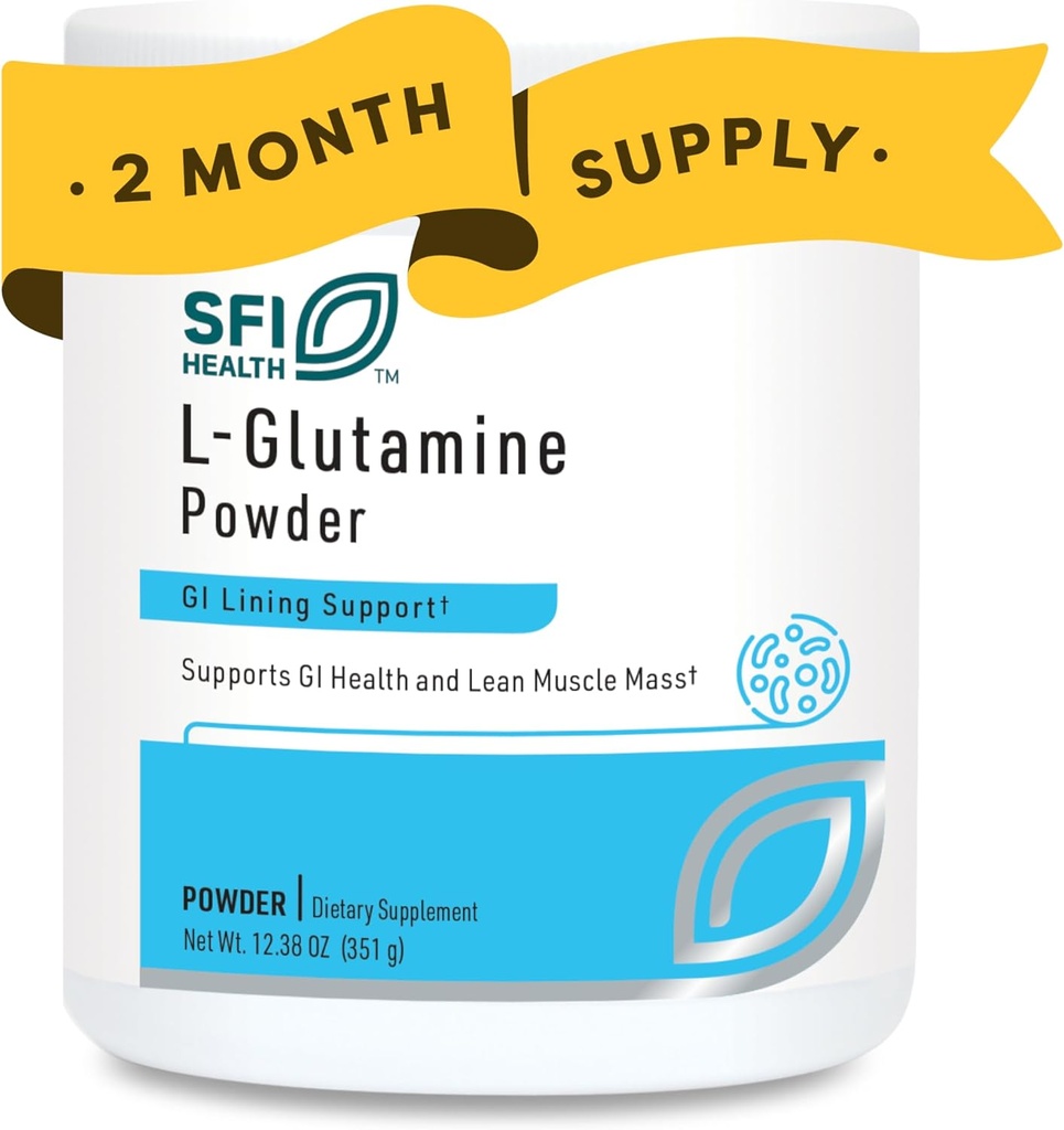 Klaire Labs SFI Salut L Glutamina Power - 5000mg Free- Form i Hypoergeni Acid - Suports Muscle Revery, implementació de suport i Salut GI - No Airy i Guten Free (351 G1 G/ Servings)